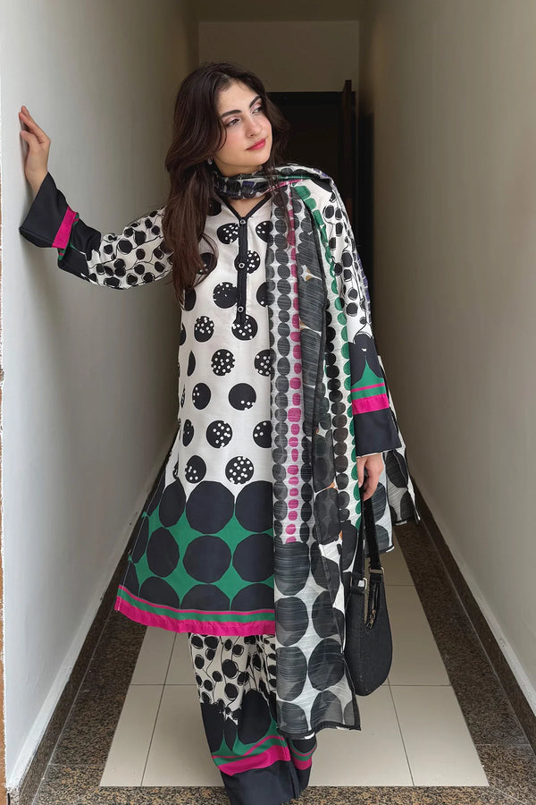 3 Piece Lawn Suit-Printed